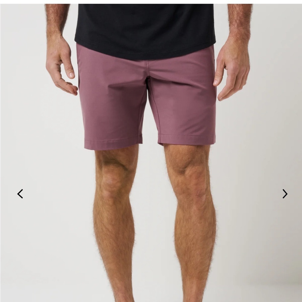 Travis Mathew Men's Plum Flat Front Shorts